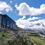 hotel building with blue sky