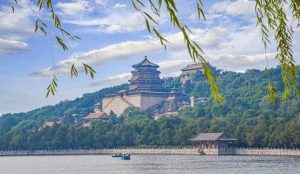 Scenic view of Longevity Hill and Kunming Lake at the Summer Palace in Beijing.