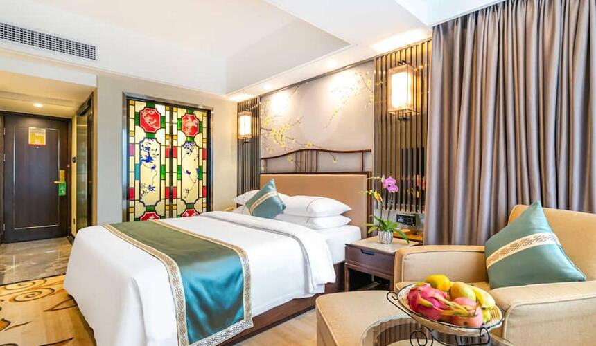 Historic colonial-era exterior of Guangdong Victory Hotel on Shamian Island, Guangzhou