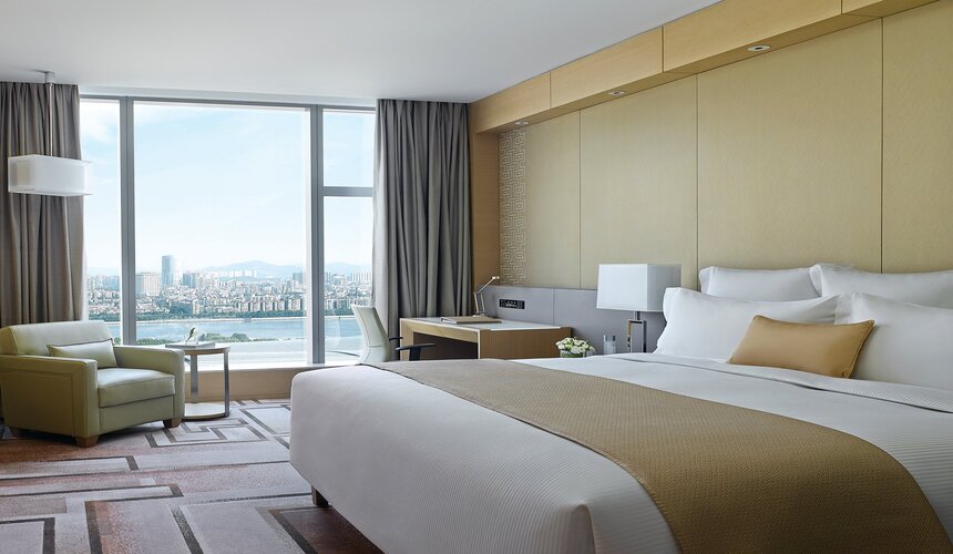 Sleek architecture and stylish interiors of Langham Place Guangzhou in Pazhou district
