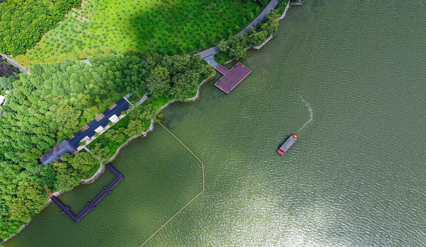 Scenic wetlands and nature trails on Chongming Island outside central Shanghai.