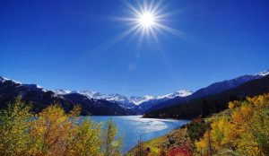 Majestic Tianshan Mountains with alpine meadows and dramatic ridgelines in Xinjiang