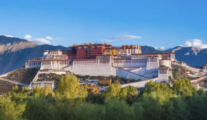 Hiking boots, warm layers, and altitude medication packed for a trip to Tibet