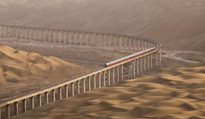 Historic Silk Road trade route through Xinjiang featuring ancient cities and diverse landscapes