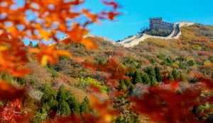 Vibrant autumn foliage covering mountains, villages, and scenic landscapes during fall travel in China