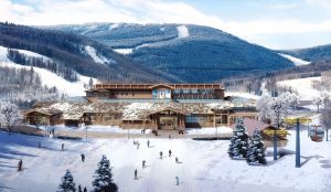 Ski slopes and mountain scenery at Changbaishan International Ski Resort, China