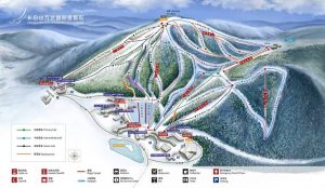 Detailed tourist map of Changbaishan International Ski Resort in China