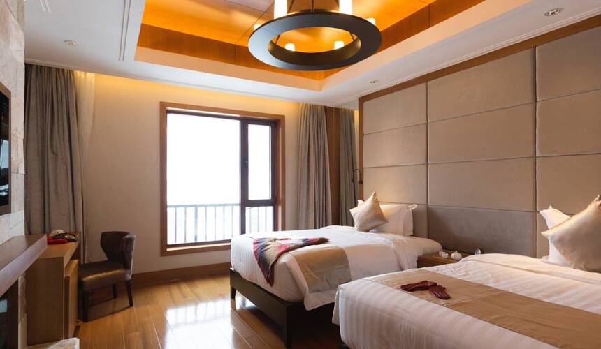 Club Med Beidahu ski resort with ski slopes and modern lodge in China