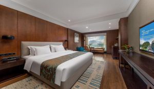 Elegant boutique hotel with views of Elephant Trunk Hill in Guilin.