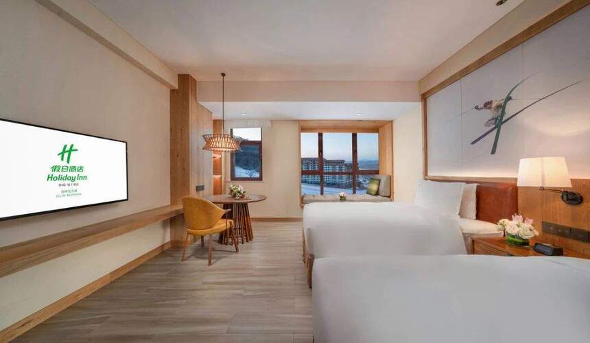 Holiday Inn Jilin Beidahu with ski slopes and modern lodge in China