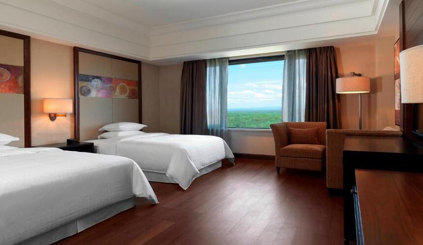 Sheraton Changbaishan Resort exterior near ski slopes in China