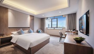 Elegant Zhangjiajie Sunshine Hotel entrance with landscaped gardens