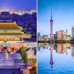 Skyline comparison of Beijing vs. Shanghai cityscape