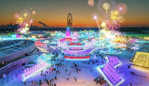 Travel guide for Harbin, China highlighting attractions, culture, and winter activities.