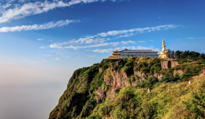 Mount Emei location in Sichuan accessible by high-speed rail from Chengdu East Railway Station to Emeishan station