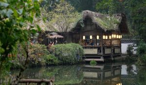 Du Fu Thatched Cottage location in western Chengdu with easy access from Chengdu South Railway Station
