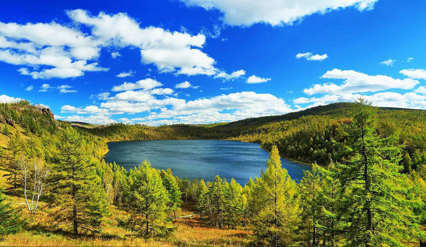 Volcanic landscapes, forests, and lakes at Arxan UNESCO Global Geopark in Inner Mongolia