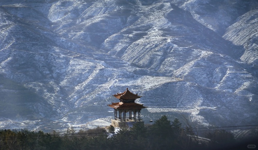 Peaceful landscape of Northern Mount Heng featuring ancient temples and forested mountain scenery.